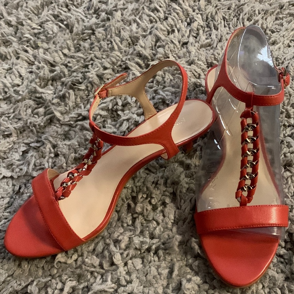 Nine West Tangerine Orange Sandals